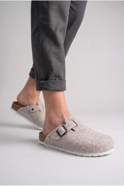 Roy Jones 7004 Unisex Stone Wool Felt Daily Home Slippers