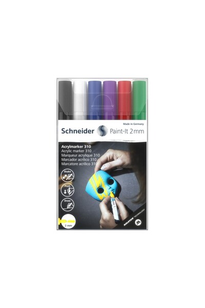 SCHNEIDER Marker cu vopsea acrilică Paint-It 310 2 mm Schneider 6 buc/set 1