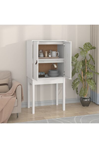 Concept Dulap înalt, alb, 60x40x120 cm, lemn masiv de pin