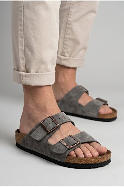 Roy Jones Papuci unisex cu talpă ortopedică, model confortabil, cu cataramă c...