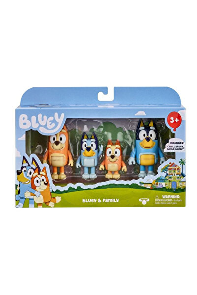 Fat Moose Set de 4 figurine Bluey - Bluey & Family