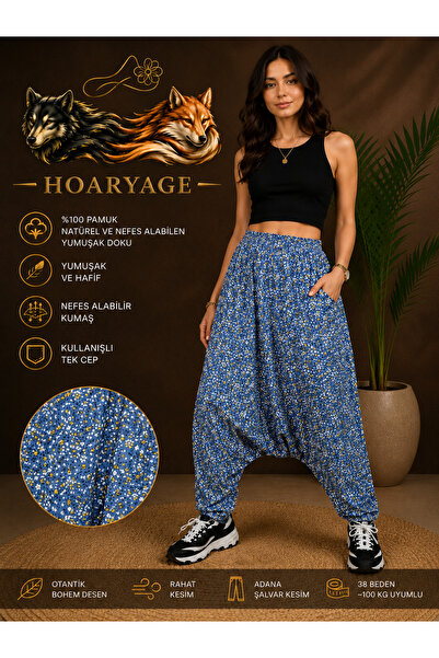 hoaryage Adana Shalwar Viscose Press Fabric, Authentic Bohemian Patterned Sha...