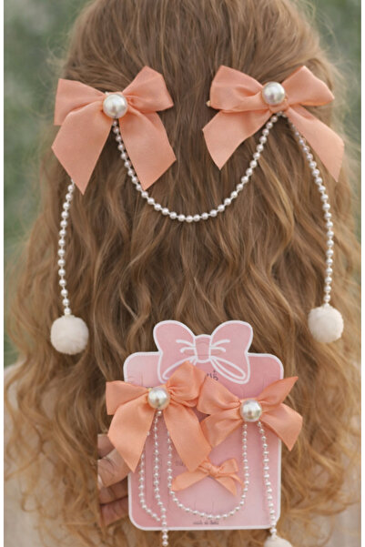 Nisankids Pearl Pendant Bowknot Clasp Buckle Holiday Clasp