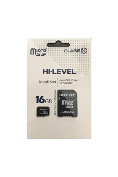 Hi-Level 16 GB Micro SD Hafıza Kartı + Adaptör