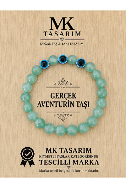 MK tasarım سوار حجر الأفينتورين الحقيقي MK.300.10