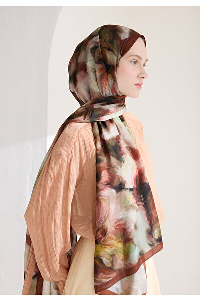Freshscarfs Kiremit Melaına Floş Viskon Şal