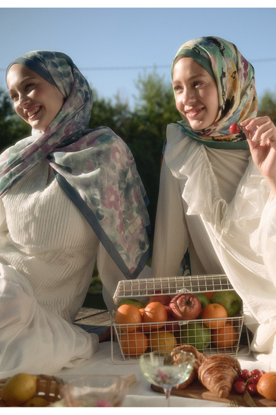 Freshscarfs Vinnie Floş Viskon Şal Mavi