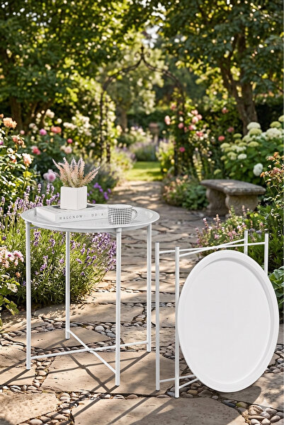 Primo Plus A modern metal side table with a stylish and contemporary design, ...