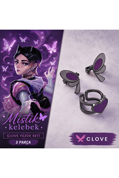 lootsepeti Valorant Clove Yüzük 3 Parça Ayarlanabilir