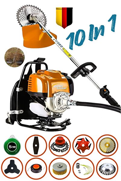 Lieber German BC520 10 Parça Benzinli Sırt Tipi Tırpan Çim Biçme Makinesi