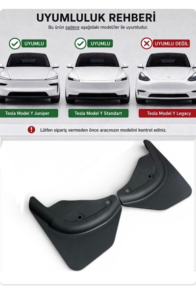 Li Parts 2'li Set Tesla Model Y Juniper 2025+ ve Standart Uyumlu TPE Materyal...