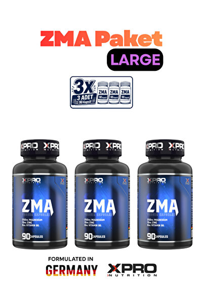 Xpro Nutrition 3'lü XL ZMA Paketi (90+90+90 - 270 Kapsül) 135 Servis