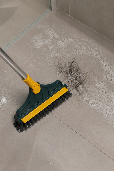 Miss Clean V-şekil Temizleme Fırçası Zemin Fırçalayın Sihirli Süpürge Uzun Sap Ve Çekçek Ile Çift Fırçalı