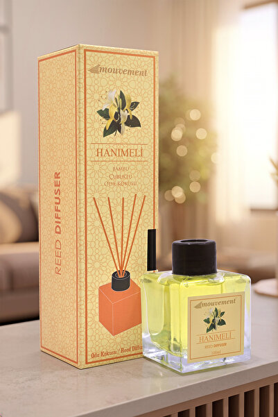MOUVEMENT Hanımeli Çiçeği 100 ml Bambu Çubuklu Oda Kokusu – Doğal ve Çiçeksi Bir Ferahlık