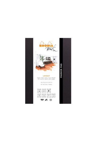 Rhodia Bloc de markeri A5+ Rhodia Touch Layout