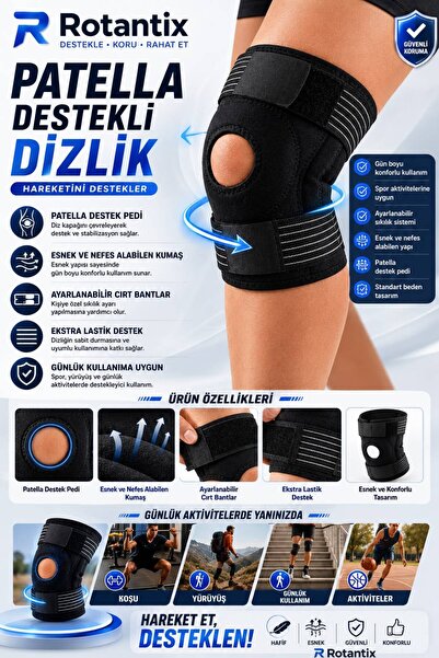 Patella Supported Knee Brace Multipurpose Athlete Meniscus Knee Brace Velcro Knee Brace