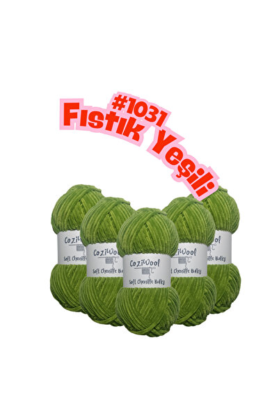 Coziwool Kadife El Örgü İpliği Soft Chenille Bulky 5'li paket, 5X100 Gr. 120 ...