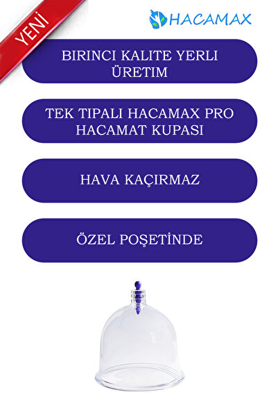 MediGreen 100 Adet 7 Numara HACAMAX PRO Hacamat & Masaj Kupası 1 Adet Pompa