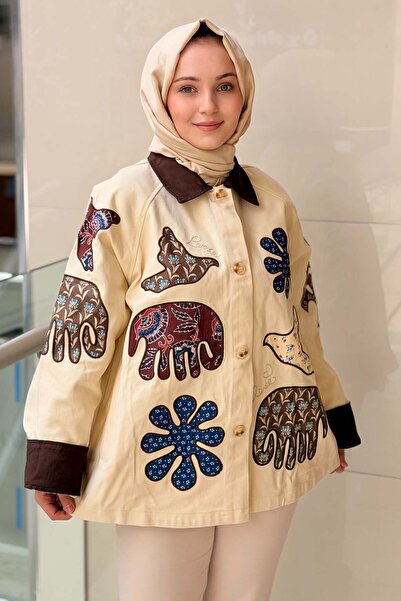 Ghisa Patchwork Figürlü Ceket