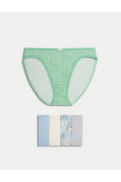 Marks & Spencer 5'li Pamuk-Lycra® Yüksek Külot Seti