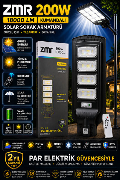 ZMR 200 W SOLAR SOKAK ARMATÜRÜ