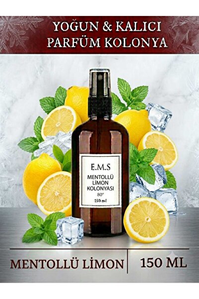 E.M.S AVM 150 ML MENTOLLÜ LİMON KOLONYASI SERİNLETİCİ VE FERAHLATICI ETKİ 80 ...