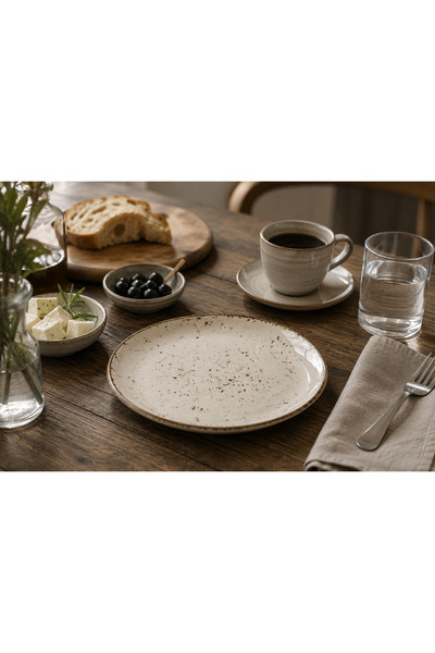 Bonnami Grain Gourmet Düz Tabak 17 cm – Porselen Kahvaltı & Tatlı Tabağı