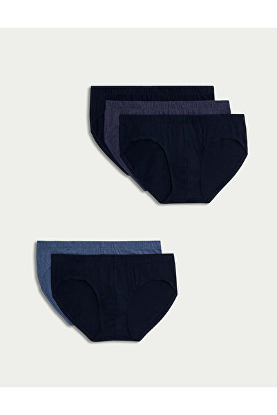 Marks & Spencer Saf Pamuklu 5'li Cool & Fresh™ Slip Külot Seti
