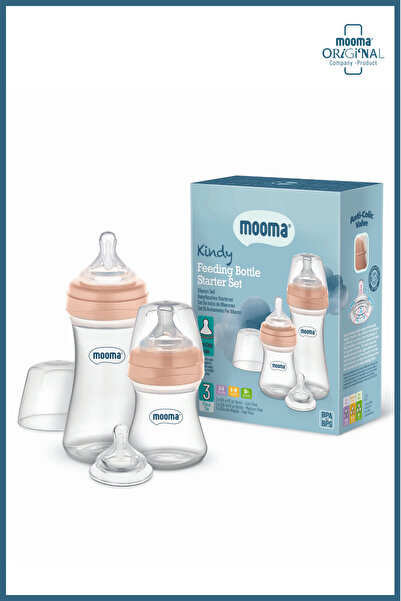 MOOMA Kindy Doğal Tepkili Antikolik 150 ml, 250 ml PP 0+ Biberon Başlangıç Se...