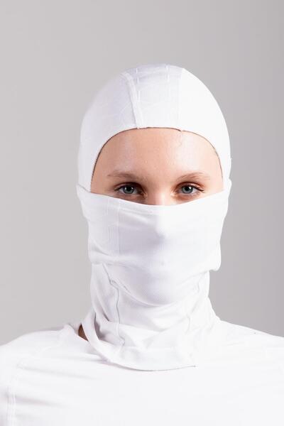 OIL COMPANY White Balaklava Thermal Snow Mask Unisex