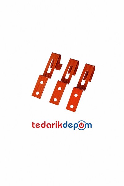 TEDARİKDEPOM Beton Kiremit Mahya Tespit Kancası Kırmızı (100 Adet)
