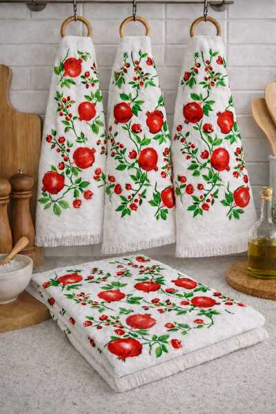 Mela Home Set de 3 prosoape decorative pentru bucătărie- cârpă pentru uscare-...