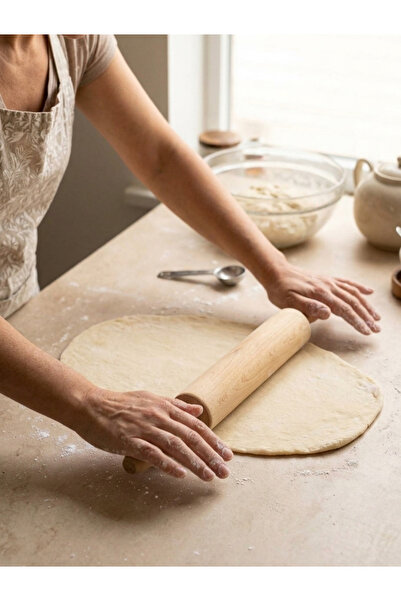 tafce Hamur Açma Oklavası Hamur Açıcı Merdane Pürüzsüz Oklava Pizza Börek Açm...