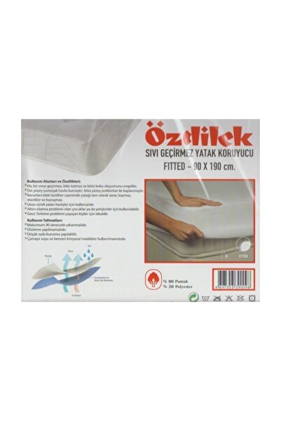 Özdilek Sıvı Geçirmez Fitted Alez 90x190-BEYAZ-