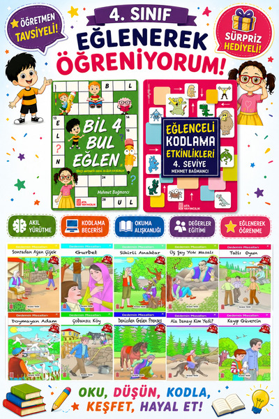 Ata Yayıncılık 4.Sınıflar İçin Okumayı Sevdiren 10 lu Hikaye Seti -Bil Bul Eğ...
