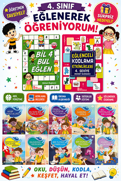 Ata Yayıncılık 4.Sınıflar İçin Okumayı Sevdiren 10 lu Hikaye Seti -Bil Bul Eğ...