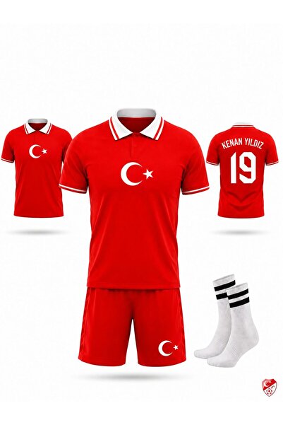 tahaspor Türkiye Euro 2026 Kenan Yıldız Çocuk forması Takımı 3 Lü Set Forma+Ş...