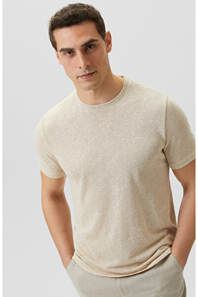 Network Bej Basic T-shirt