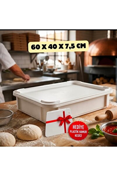 ZTF GLOBAL TRADE HAMUR KESİCİ HEDİYELİ Pizza Hamur Saklama Teknesi & Kapağı (...