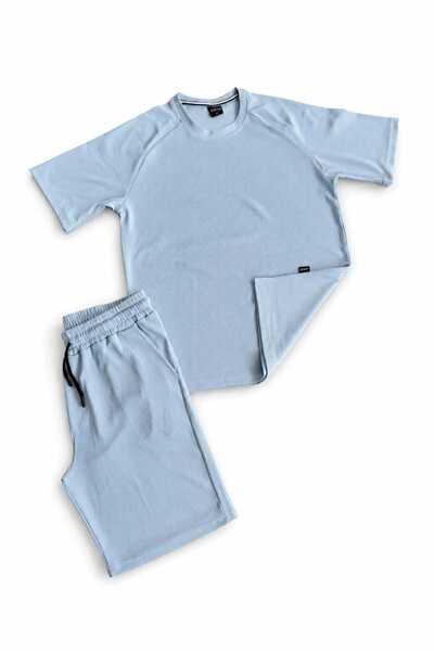 Generic Brand Solid Color Tshirt & Shorts Side Pocket Drawcord Adjustable Swe...