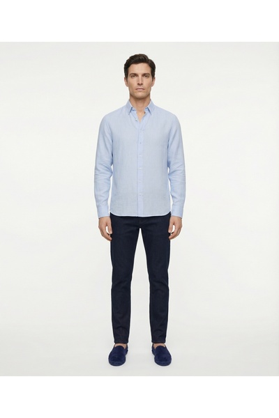 Yargıcı Slim Shirt Collar Long Sleeve Shirt