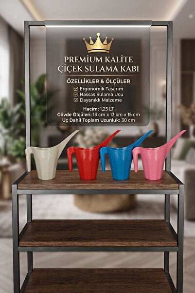 MONTESEV Çiçek Sulama Kabı 4 lü Set (Karışık Renkli)