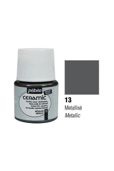 Pebeo Solvent Bazlı Seramik Boya 45ml Şişe - 13 Metallic