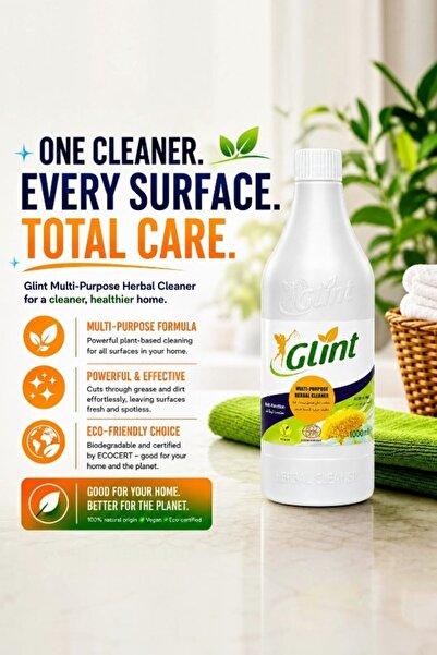 GLİNT Multi-Purpose Cleaner, 100% Natural Origin All-in-One Herbal Surface & ...