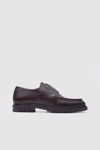 TOGO Men's Brown Antique Genuine Leather Laced Classic Casual Shoes [052332]