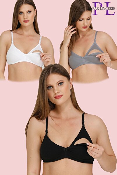 par lingerie pl 3LÜ HAMİLE EMZİRME SÜTYENİ KAPSIZ