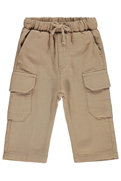 Civil Baby 6-18 Months Cargo Pants with Pockets - Brown