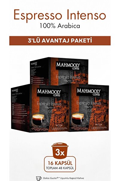Mahmood Coffee ماحمود دولتشي غوستو كبسولات قهوة اسبريسو 16 قطعة × 3 علب