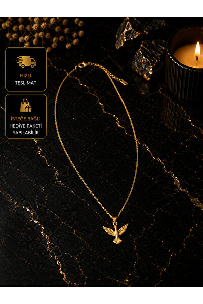 PURE BERRY ANKA KUŞU GOLD RENK KOLYE