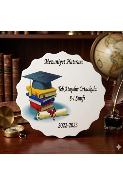 Hayaller Dükkanı 30 Adet Mezunlar Baskılı Ahşap Magnet Mezuniyet Hatırası-